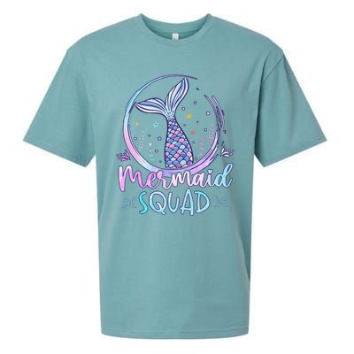 Mermaid Birthday Squad Party Girl Women Mermaid Sueded Cloud Jersey T-Shirt