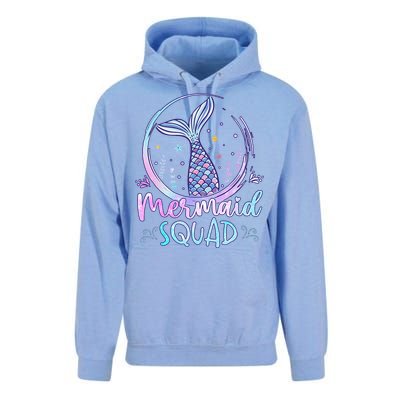 Mermaid Birthday Squad Party Girl Women Mermaid Unisex Surf Hoodie