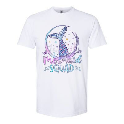 Mermaid Birthday Squad Party Girl Women Mermaid Softstyle CVC T-Shirt