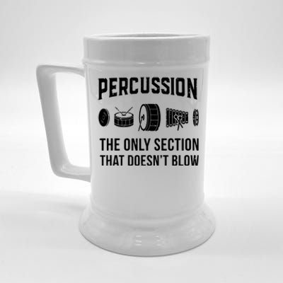 Marching Band Shirts For Drummers In Percussion Section Beer Stein