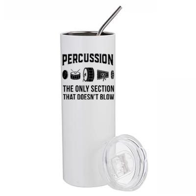 Marching Band Shirts For Drummers In Percussion Section Stainless Steel Tumbler