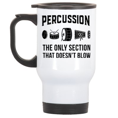 Marching Band Shirts For Drummers In Percussion Section Stainless Steel Travel Mug