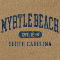 Myrtle Beach South Carolina Established Souvenir Cotton Canvas Backpack