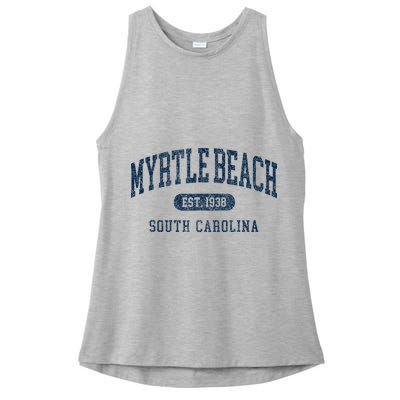 Myrtle Beach South Carolina Established Souvenir Ladies PosiCharge Tri-Blend Wicking Tank