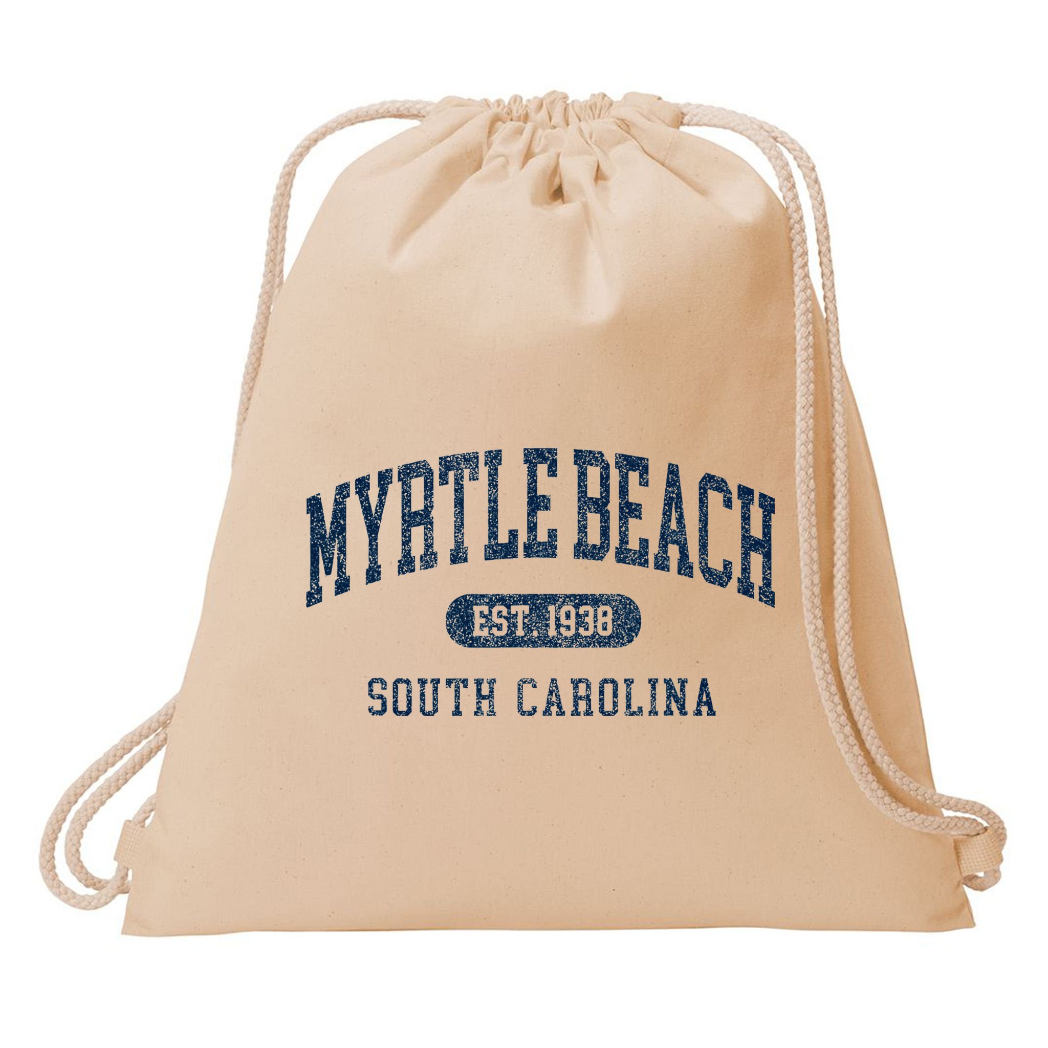 Myrtle Beach South Carolina Established Souvenir Drawstring Bag