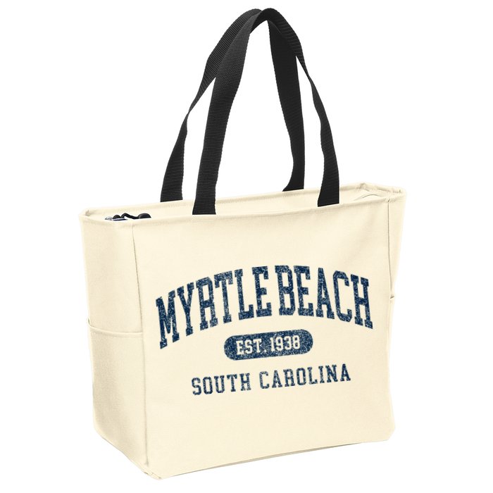 Myrtle Beach South Carolina Established Souvenir Zip Tote Bag