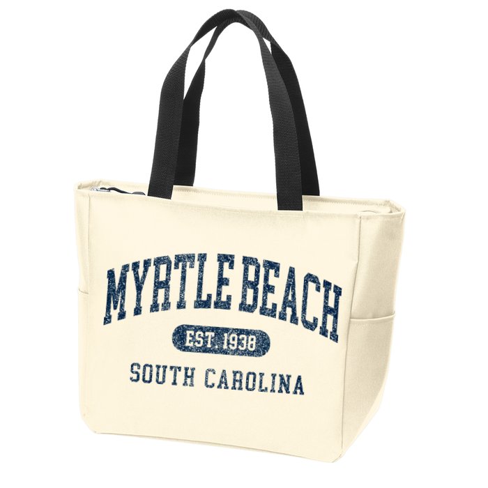 Myrtle Beach South Carolina Established Souvenir Zip Tote Bag