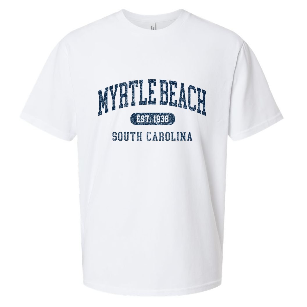 Myrtle Beach South Carolina Established Souvenir Sueded Cloud Jersey T-Shirt