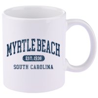 Myrtle Beach South Carolina Established Souvenir 11oz C Handle Ceramic Mug
