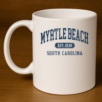Myrtle Beach South Carolina Established Souvenir 11oz C Handle Ceramic Mug