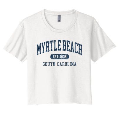 Myrtle Beach South Carolina Established Souvenir Women's Crop Top Tee