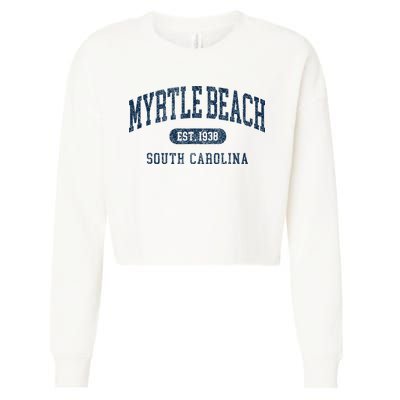 Myrtle Beach South Carolina Established Souvenir Cropped Pullover Crew