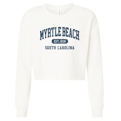 Myrtle Beach South Carolina Established Souvenir Cropped Pullover Crew