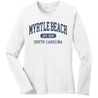 Myrtle Beach South Carolina Established Souvenir Ladies Long Sleeve Shirt