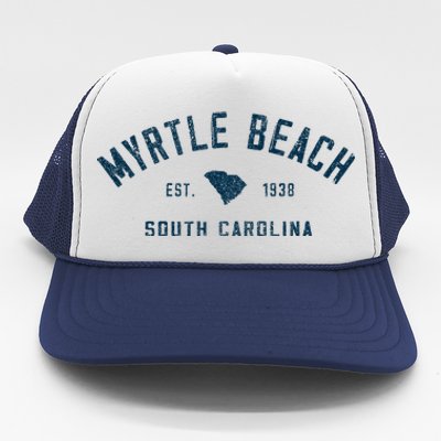 Myrtle Beach South Carolina Retro Throwback Souvenir Trucker Hat