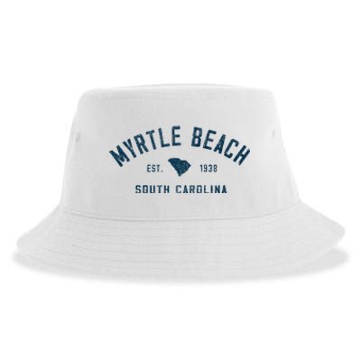 Myrtle Beach South Carolina Retro Throwback Souvenir Sustainable Bucket Hat