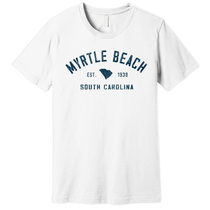 Myrtle Beach South Carolina Retro Throwback Souvenir Premium T-Shirt