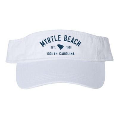 Myrtle Beach South Carolina Retro Throwback Souvenir Valucap Bio-Washed Visor