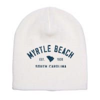 Myrtle Beach South Carolina Retro Throwback Souvenir Short Acrylic Beanie