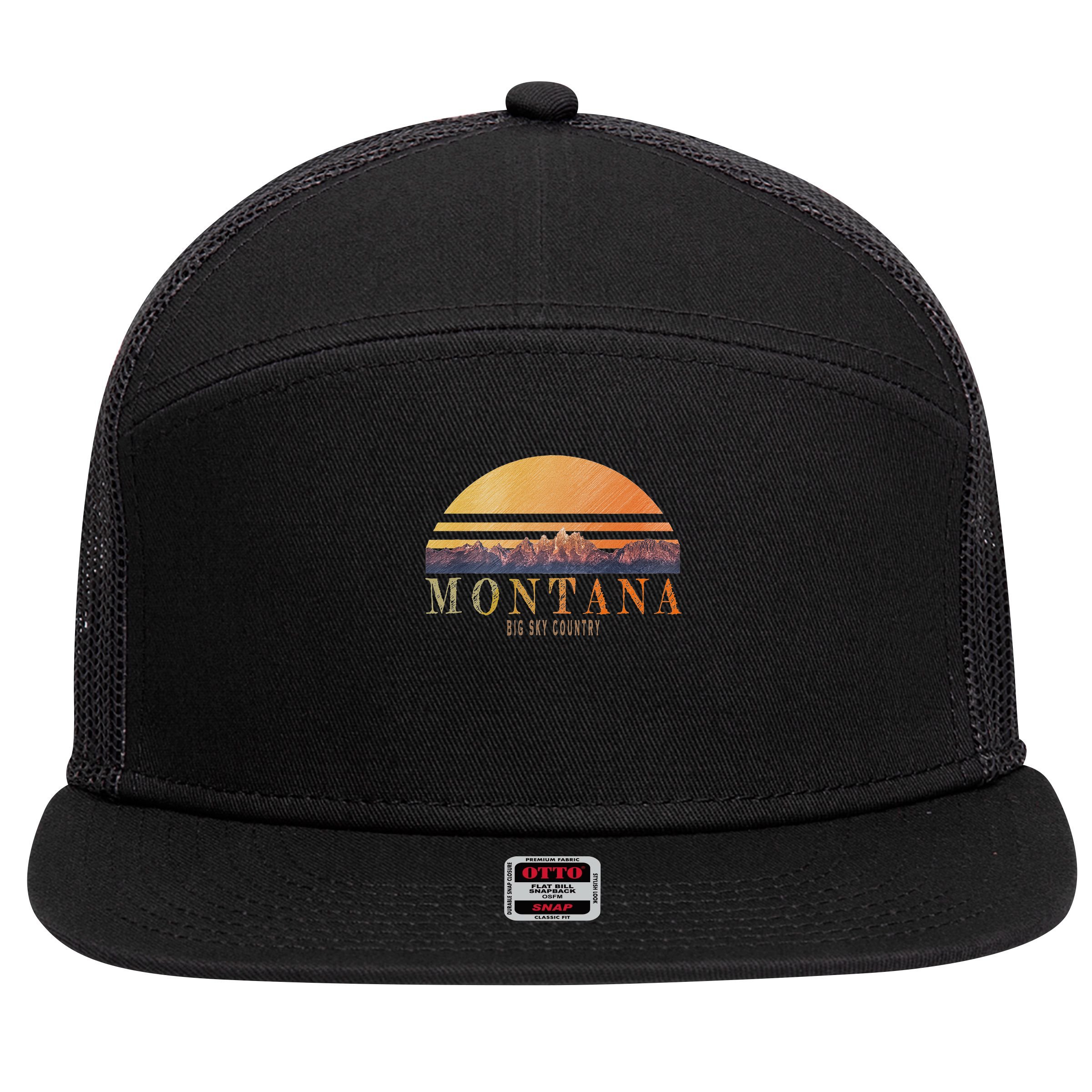 Montana Big Sky Country 7 Panel Mesh Trucker Snapback Hat