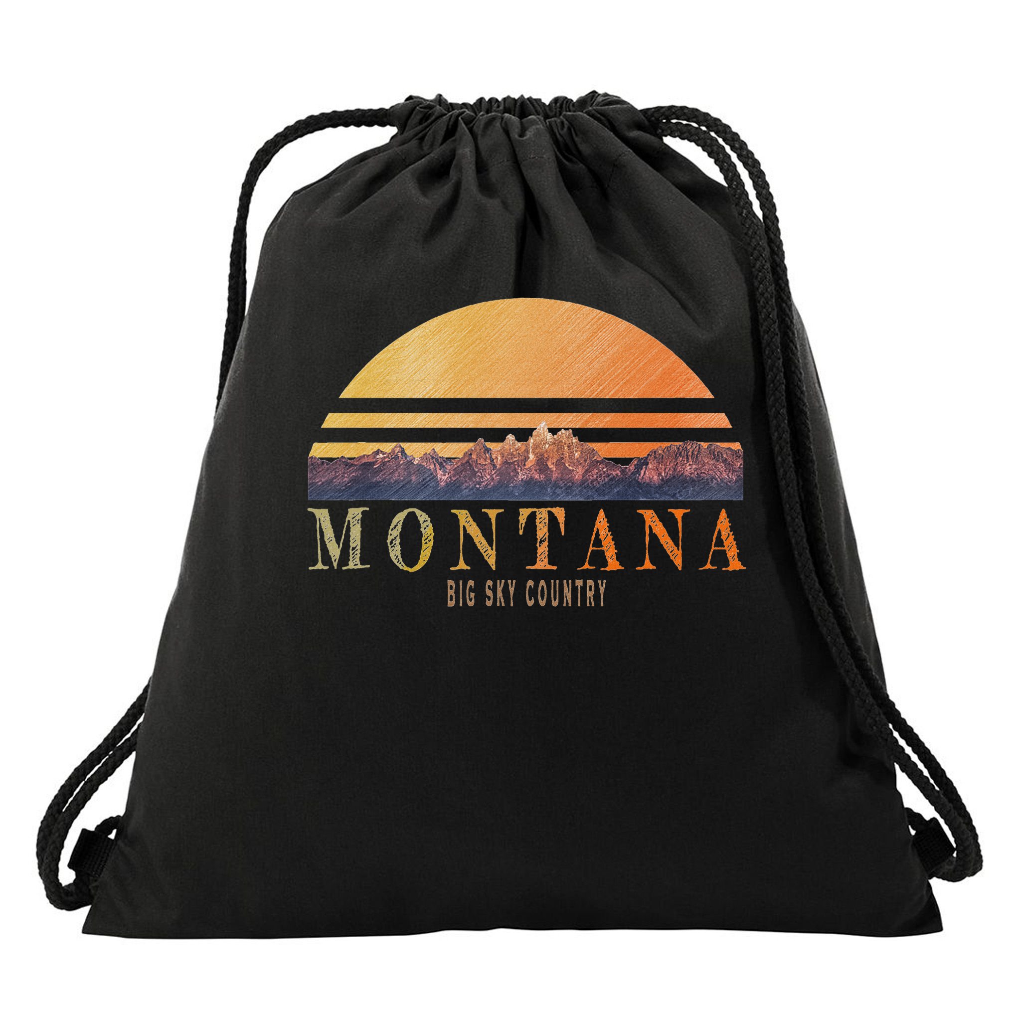 Montana Big Sky Country Drawstring Bag