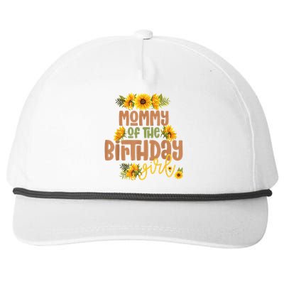 Mommy Birthday  Sunflower Birthday Party Theme Rustic Snapback Five-Panel Rope Hat