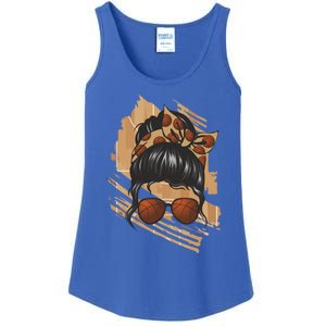 Messy Bun Sunglasses Basketball Mom Gift Ladies Essential Tank