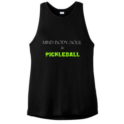 Mind Body Soul Pickleball Ladies PosiCharge Tri-Blend Wicking Tank