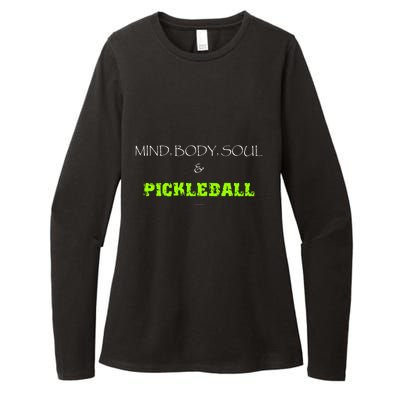 Mind Body Soul Pickleball Womens CVC Long Sleeve Shirt