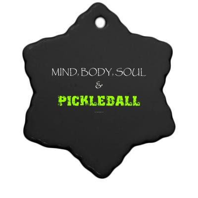 Mind Body Soul Pickleball Ceramic Star Ornament