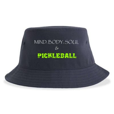 Mind Body Soul Pickleball Sustainable Bucket Hat