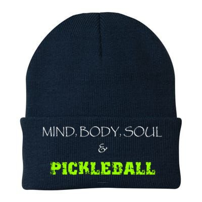 Mind Body Soul Pickleball Knit Cap Winter Beanie