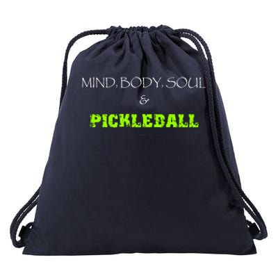 Mind Body Soul Pickleball Drawstring Bag