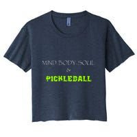 Mind Body Soul Pickleball Women's Crop Top Tee