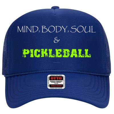 Mind Body Soul Pickleball High Crown Mesh Back Trucker Hat