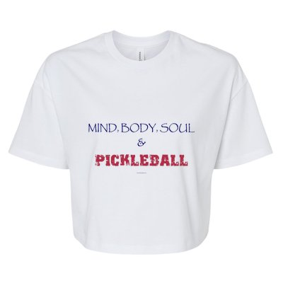 Mind Body Soul Pickleball Bella+Canvas Jersey Crop Tee