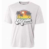 Myrtle Beach South Carolina Retro 70s Vintage Vacation Gift Cooling Performance Crew T-Shirt