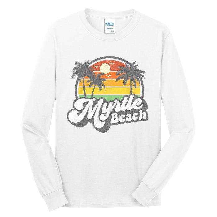 Myrtle Beach South Carolina Retro 70s Vintage Vacation Gift Tall Long Sleeve T-Shirt