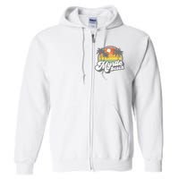 Myrtle Beach South Carolina Retro 70s Vintage Vacation Gift Full Zip Hoodie