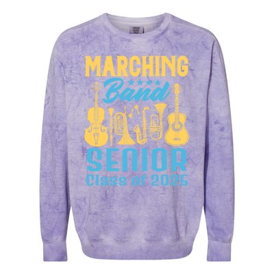 Marching Band Senior 2025 Musician Graduation Party Funny Gift Colorblast Crewneck Sweatshirt