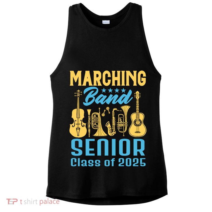 Marching Band Senior 2025 Musician Graduation Party Funny Gift Ladies PosiCharge Tri-Blend Wicking Tank