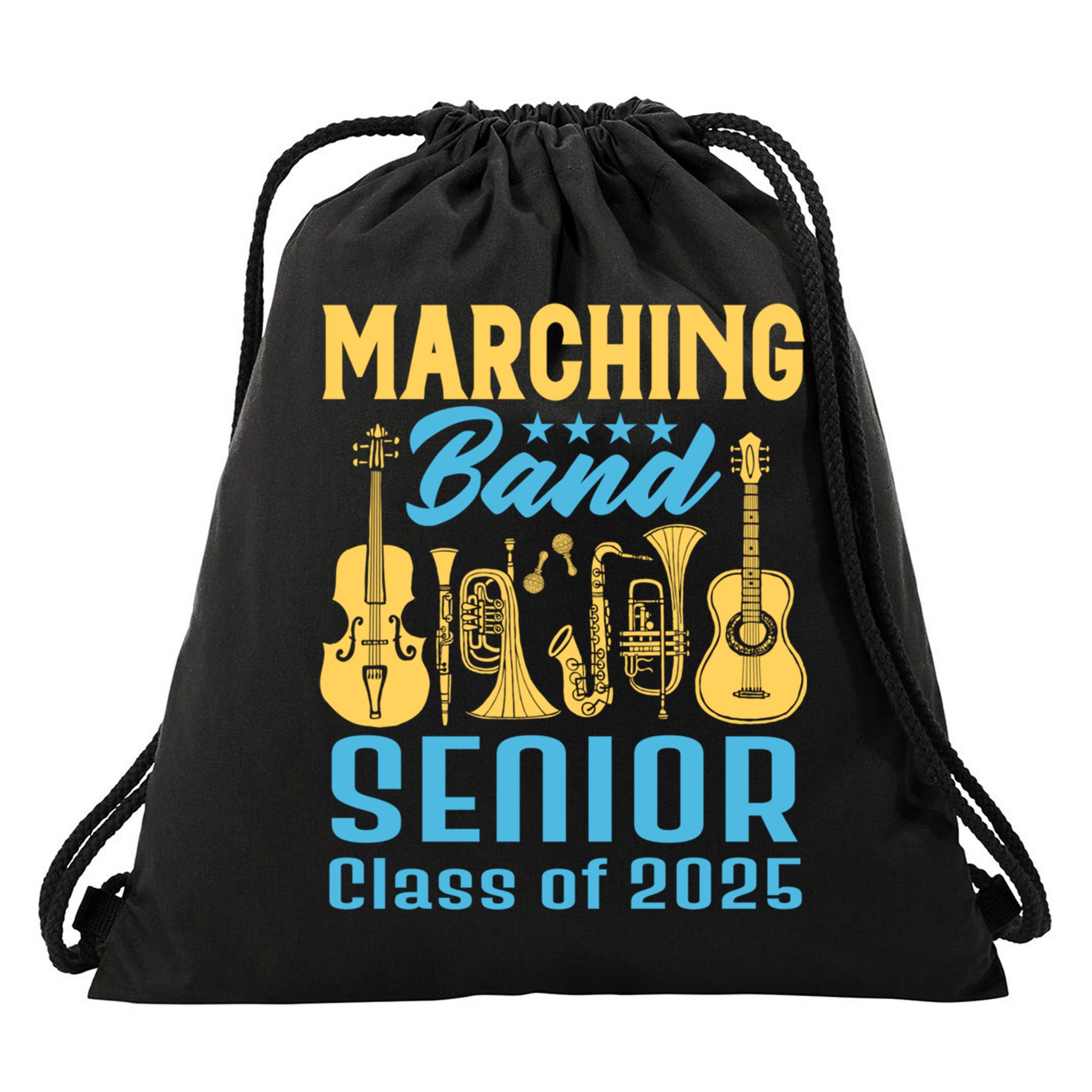 Marching Band Senior 2025 Musician Graduation Party Funny Gift Drawstring Bag