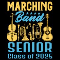 Marching Band Senior 2025 Musician Graduation Party Funny Gift Drawstring Bag