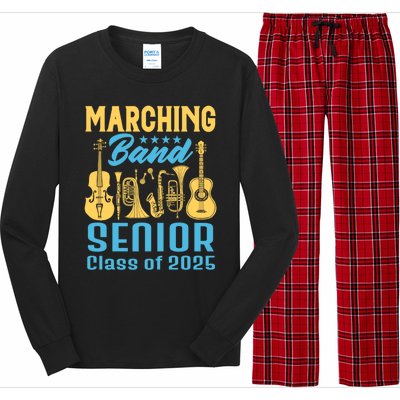 Marching Band Senior 2025 Musician Graduation Party Funny Gift Long Sleeve Pajama Set