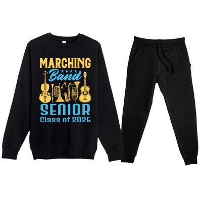 Marching Band Senior 2025 Musician Graduation Party Funny Gift Premium Crewneck Sweatsuit Set