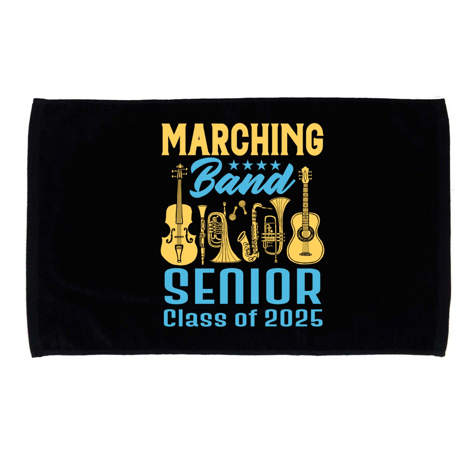 Marching Band Senior 2025 Musician Graduation Party Funny Gift Microfiber Hand Towel