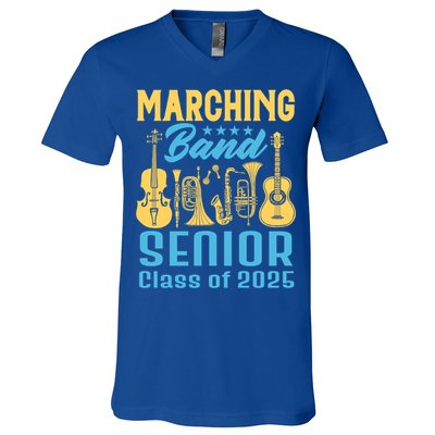 Marching Band Senior 2025 Musician Graduation Party Funny Gift V-Neck T-Shirt