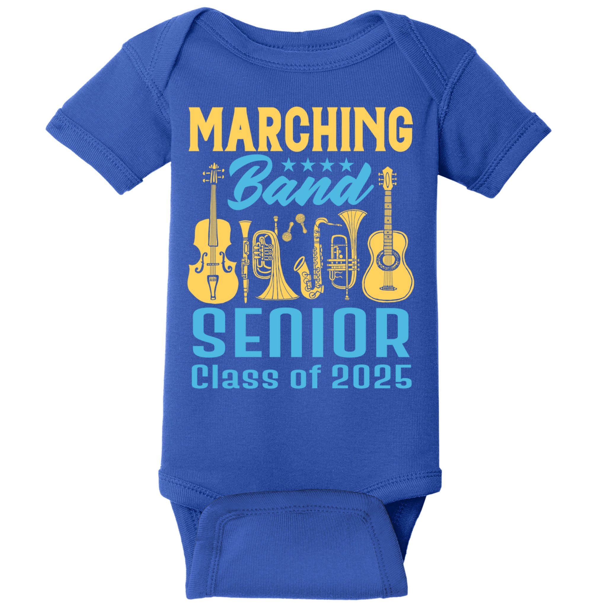 Marching Band Senior 2025 Musician Graduation Party Funny Gift Baby Bodysuit