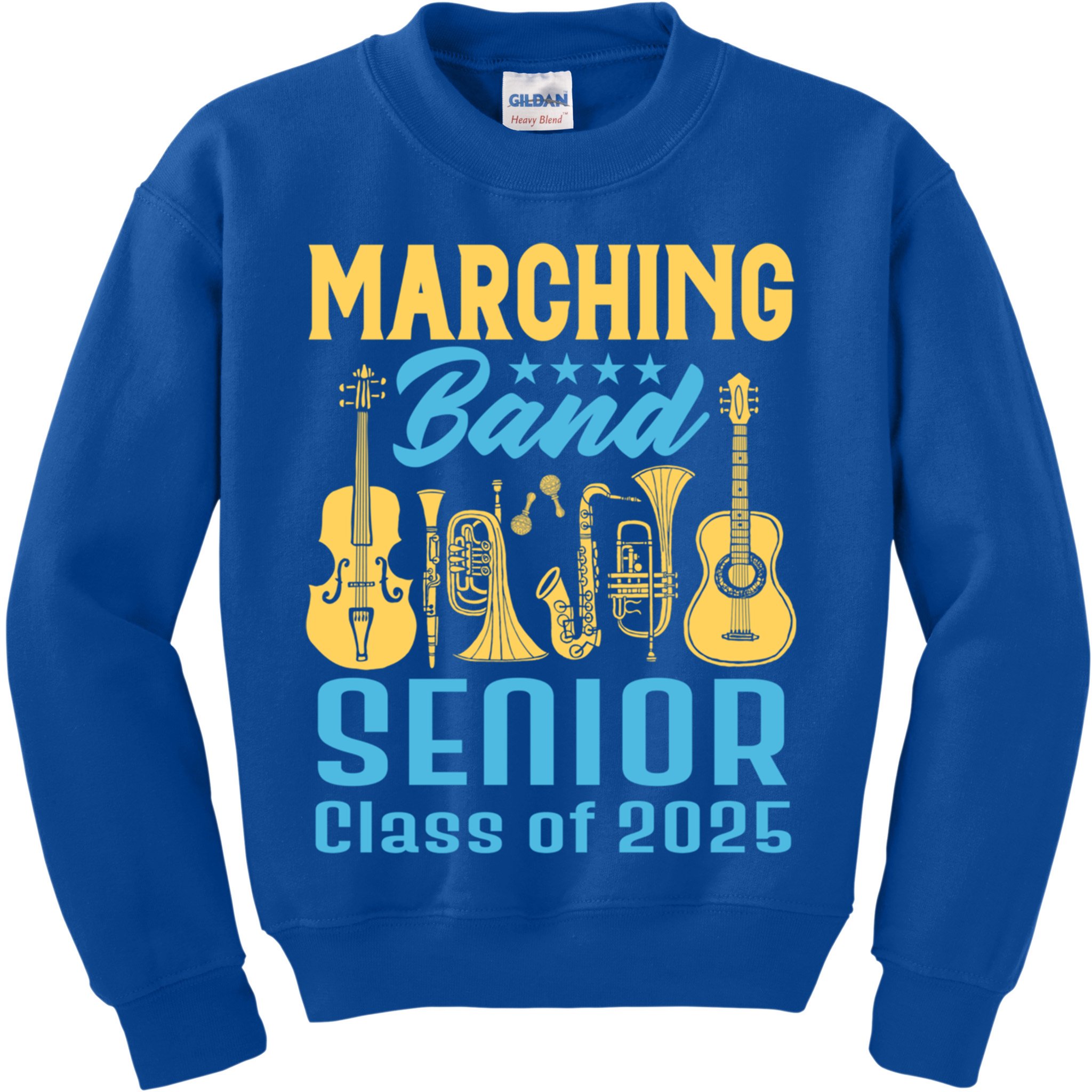 Marching Band Senior 2025 Musician Graduation Party Funny Gift Kids Sweatshirt