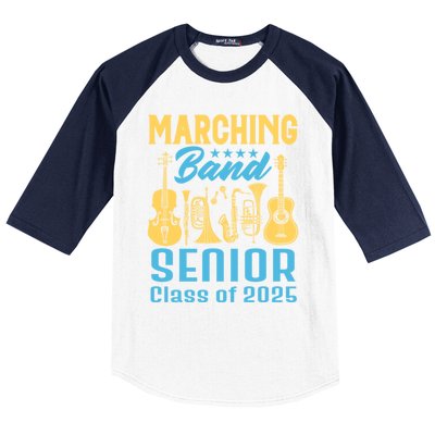 Marching Band Senior 2025 Musician Graduation Party Funny Gift Baseball Sleeve Shirt